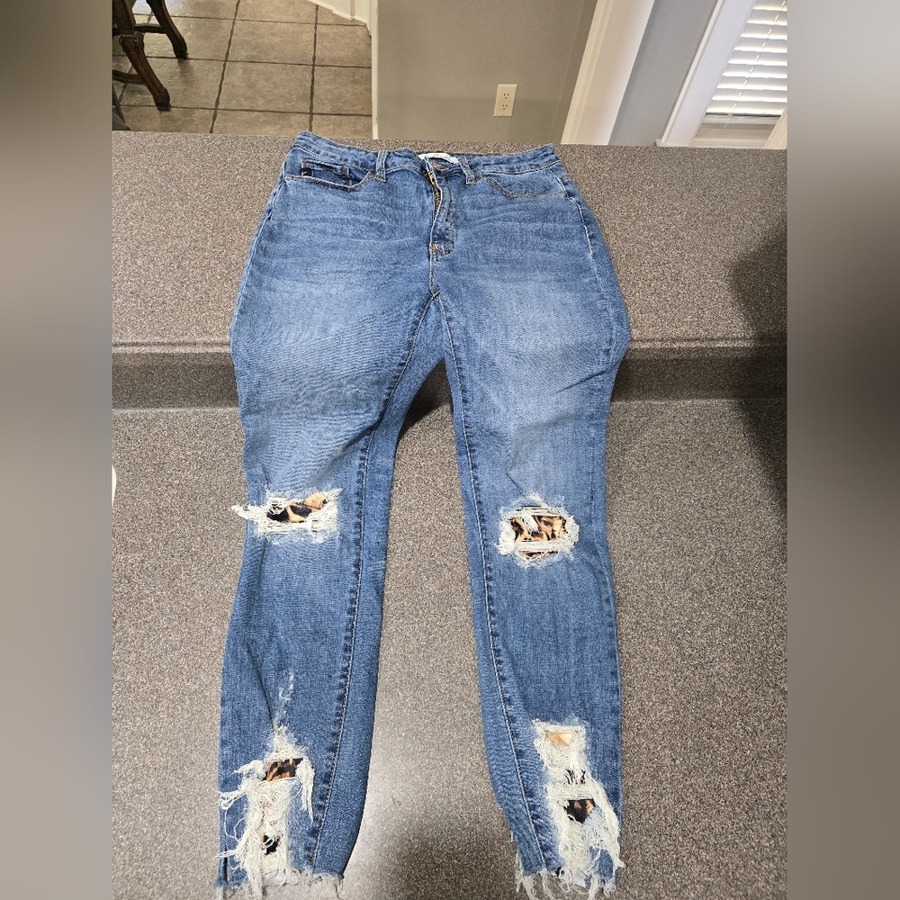 KanCan Ripped Blue Skinny Jeans